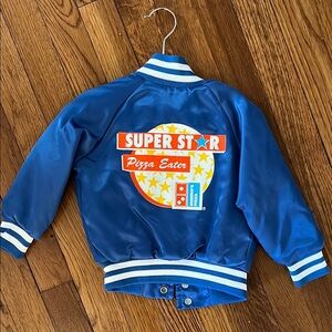Vintage DOMINOS Pizza Blue Superstar Pizza Eater Jacket